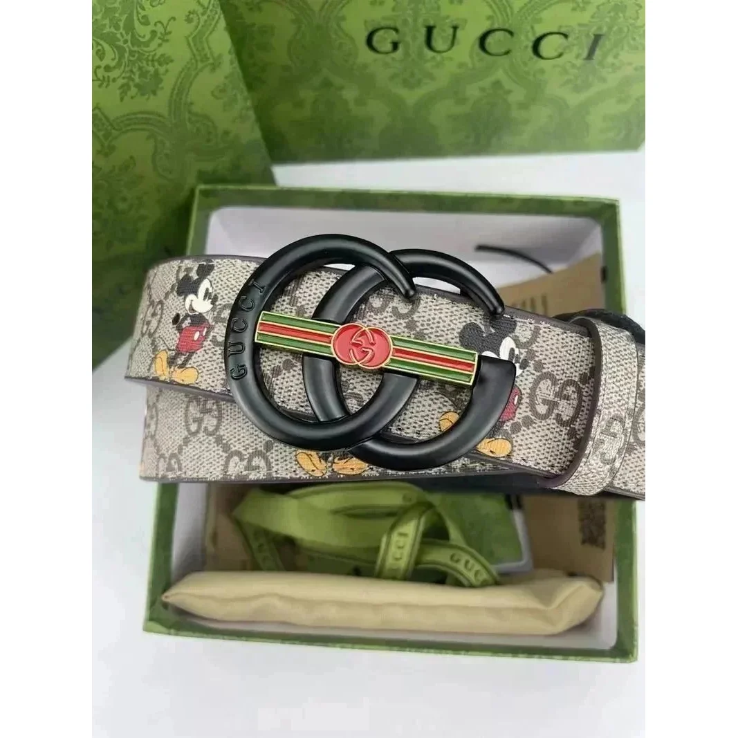 Kakobuy spreadsheet Gucci Mickey Mouse Belt Beige/Black Accessories Accessories QC photo and price row