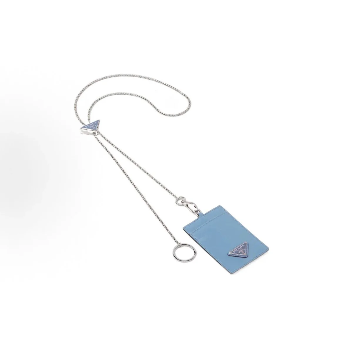Kakobuy spreadsheet Prada Blue Leather Lanyard Card Holder Accessories QC photo and price row