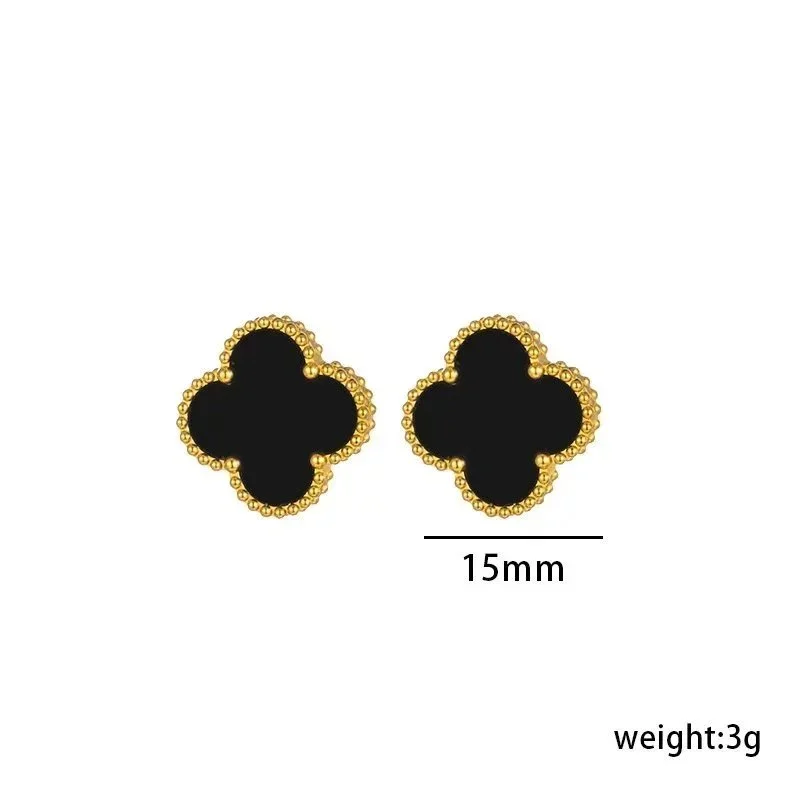Kakobuy spreadsheet Tiffany & Co. Return to Tiffany Clover Stud Earrings Black Gold Accessories QC photo and price row