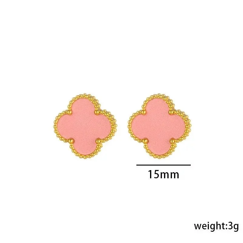 Kakobuy spreadsheet Van Cleef & Arpels Sweet Alhambra Pink Gold Stud Earrings Accessories QC photo and price row