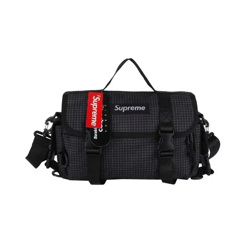 Kakobuy spreadsheet Supreme Grid Check Crossbody Bag Black Bags QC photo and price row