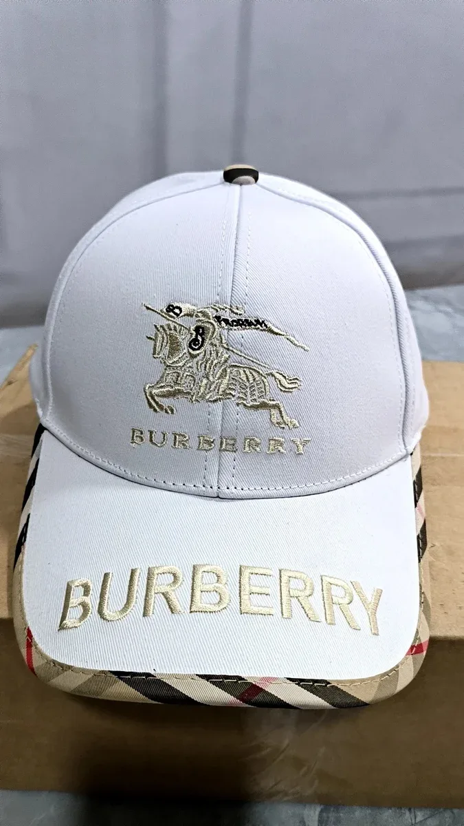 Kakobuy spreadsheet Burberry White Equestrian Knight Cap Headwear QC photo and price row