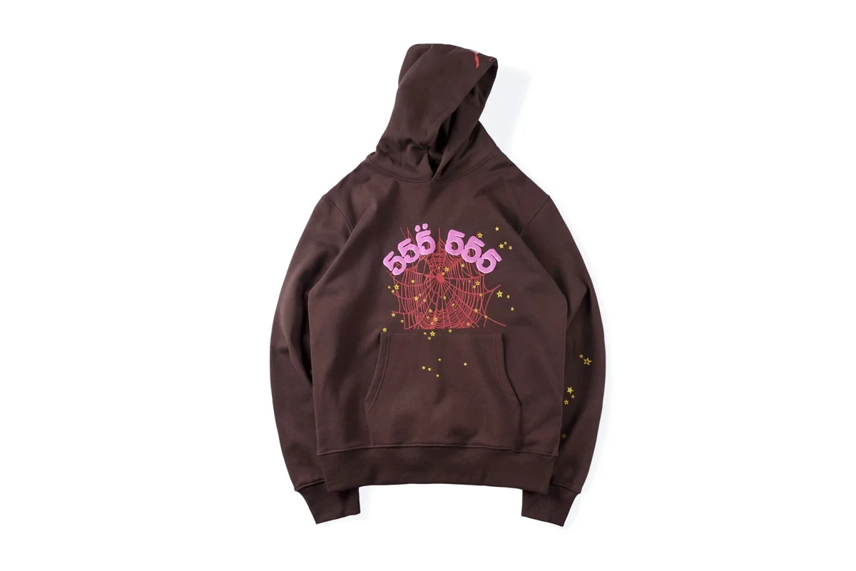 Kakobuy spreadsheet Hoodie with Spider Web Print in Brown Hoodies QC photo and price row