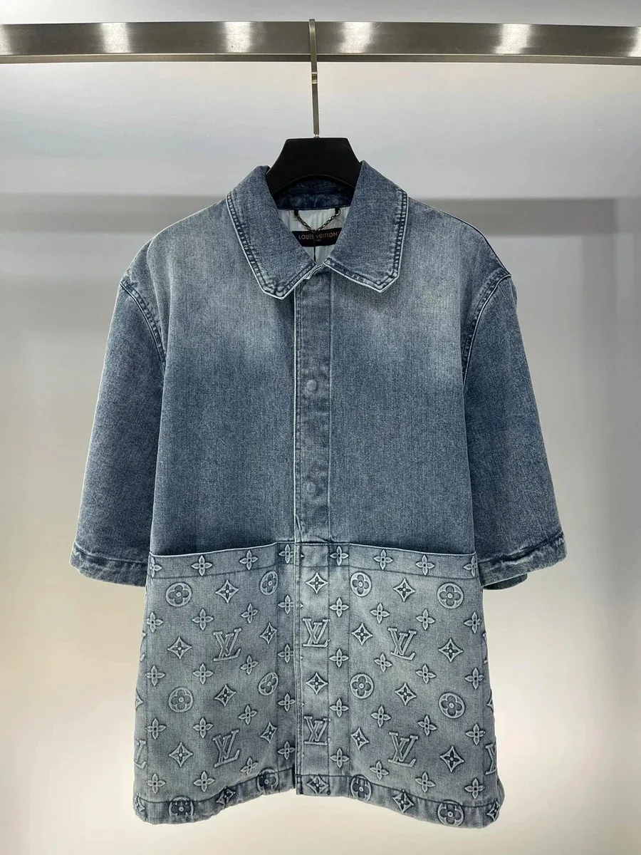 Kakobuy spreadsheet Louis Vuitton Monogram Denim Jacket L-Gradient Short Sleeve Jackets QC photo and price row