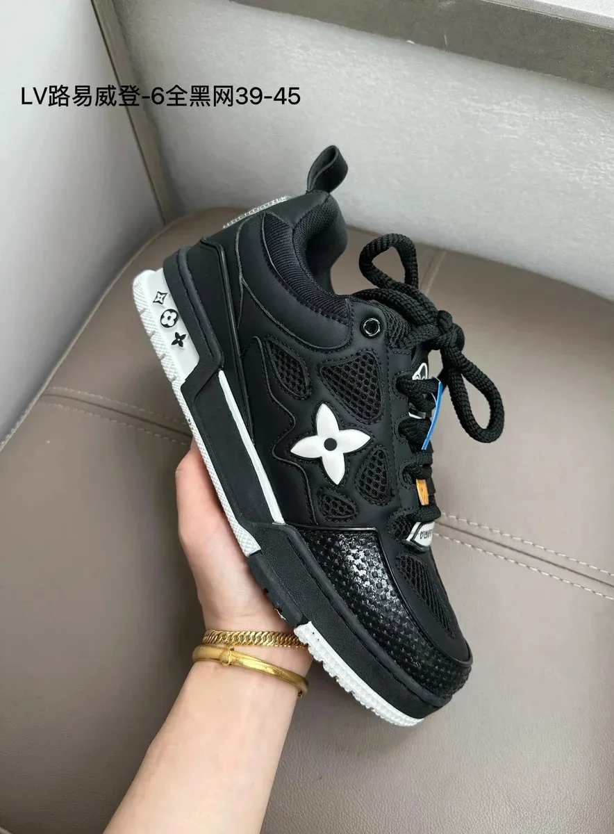 Kakobuy spreadsheet Louis Vuitton LV Trainer Black White Sneakers Sneakers QC photo and price row