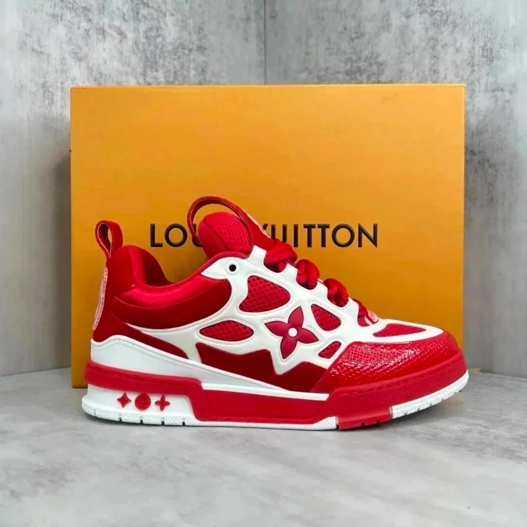 Kakobuy spreadsheet Louis Vuitton LV Trainer Red & White Sneakers Sneakers QC photo and price row