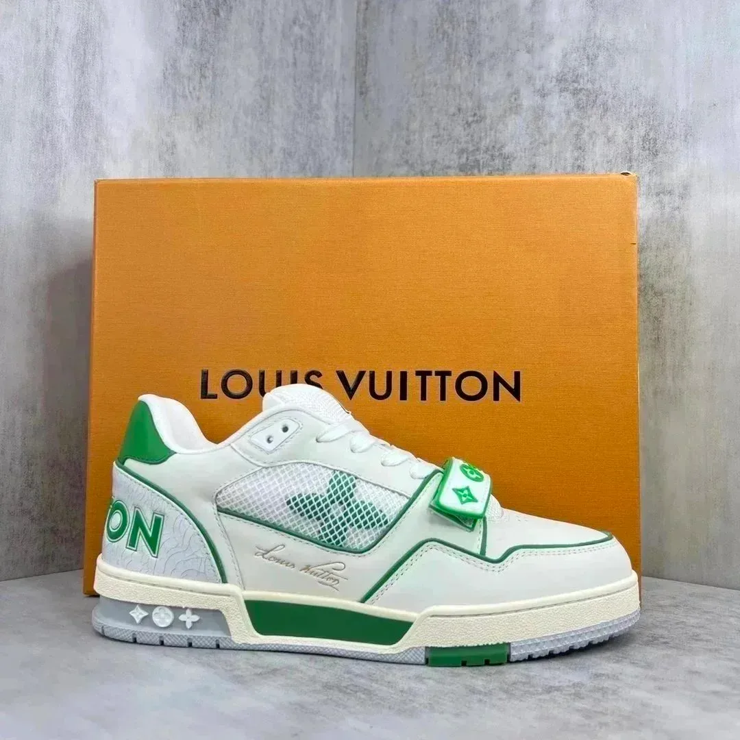 Kakobuy spreadsheet Louis Vuitton LV Trainer White/Green Sneakers Sneakers QC photo and price row