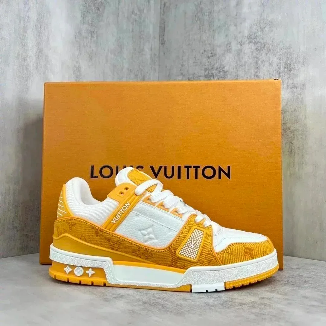 Kakobuy spreadsheet Louis Vuitton LV Trainer Yellow & White Sneakers Sneakers QC photo and price row